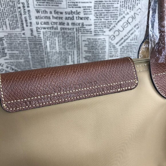 New Longchamp Le Pliage Original Large Shoulder Nylon Bag Tote IN Camel - Picture 13 of 14